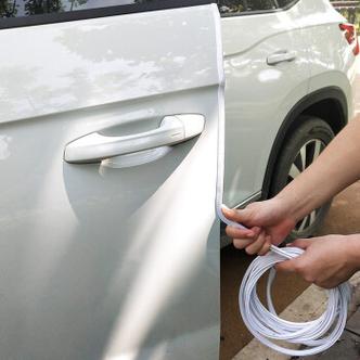 佐佑眾工車門(mén)防撞條汽車防擦條免粘貼開(kāi)門(mén)防刮蹭裝飾白色15m白色10米